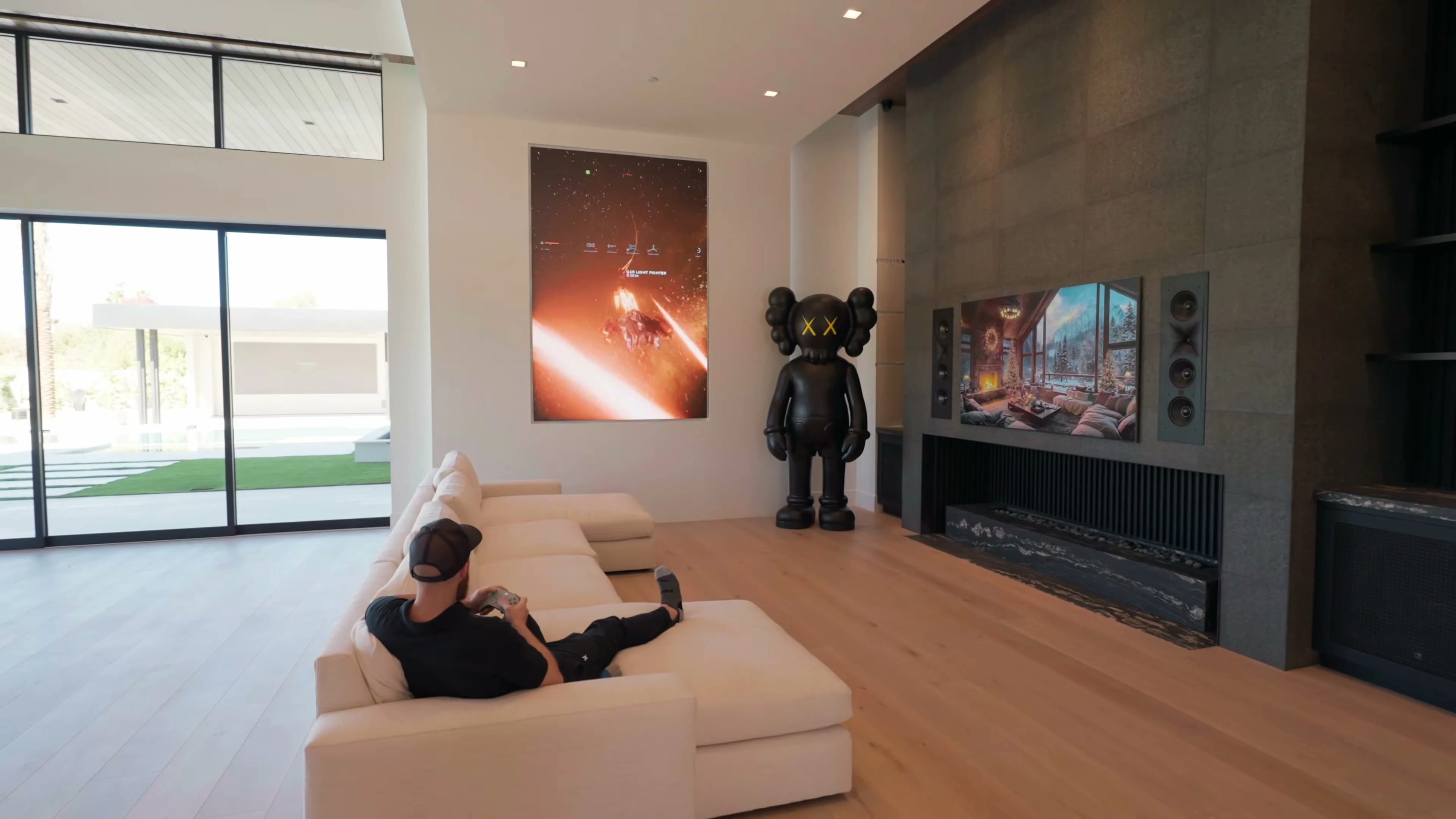 Outdoor LED video wall on the Paradise Valley property