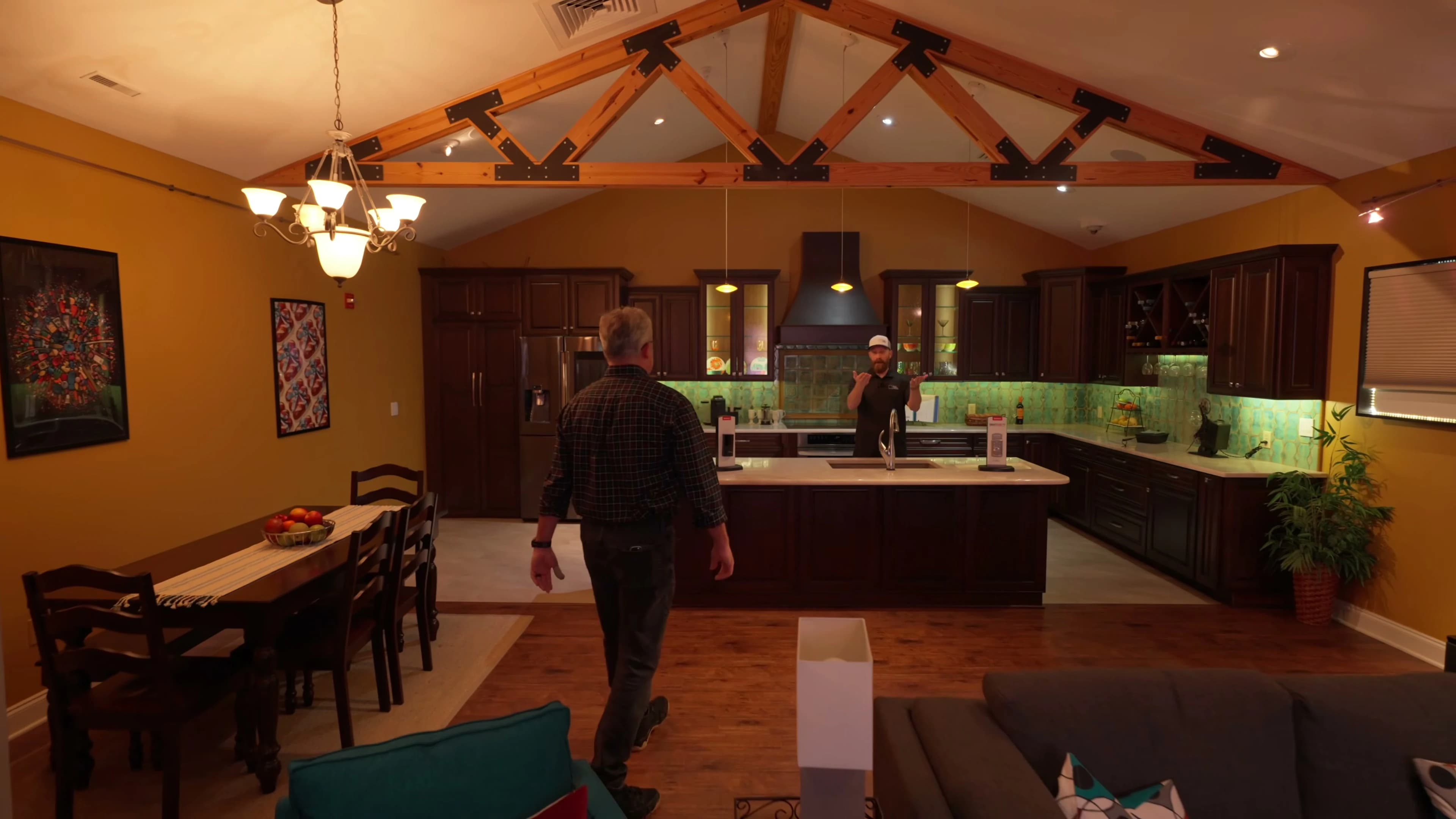 Open-concept kitchen and living showroom space inside Bjorn’s San Antonio