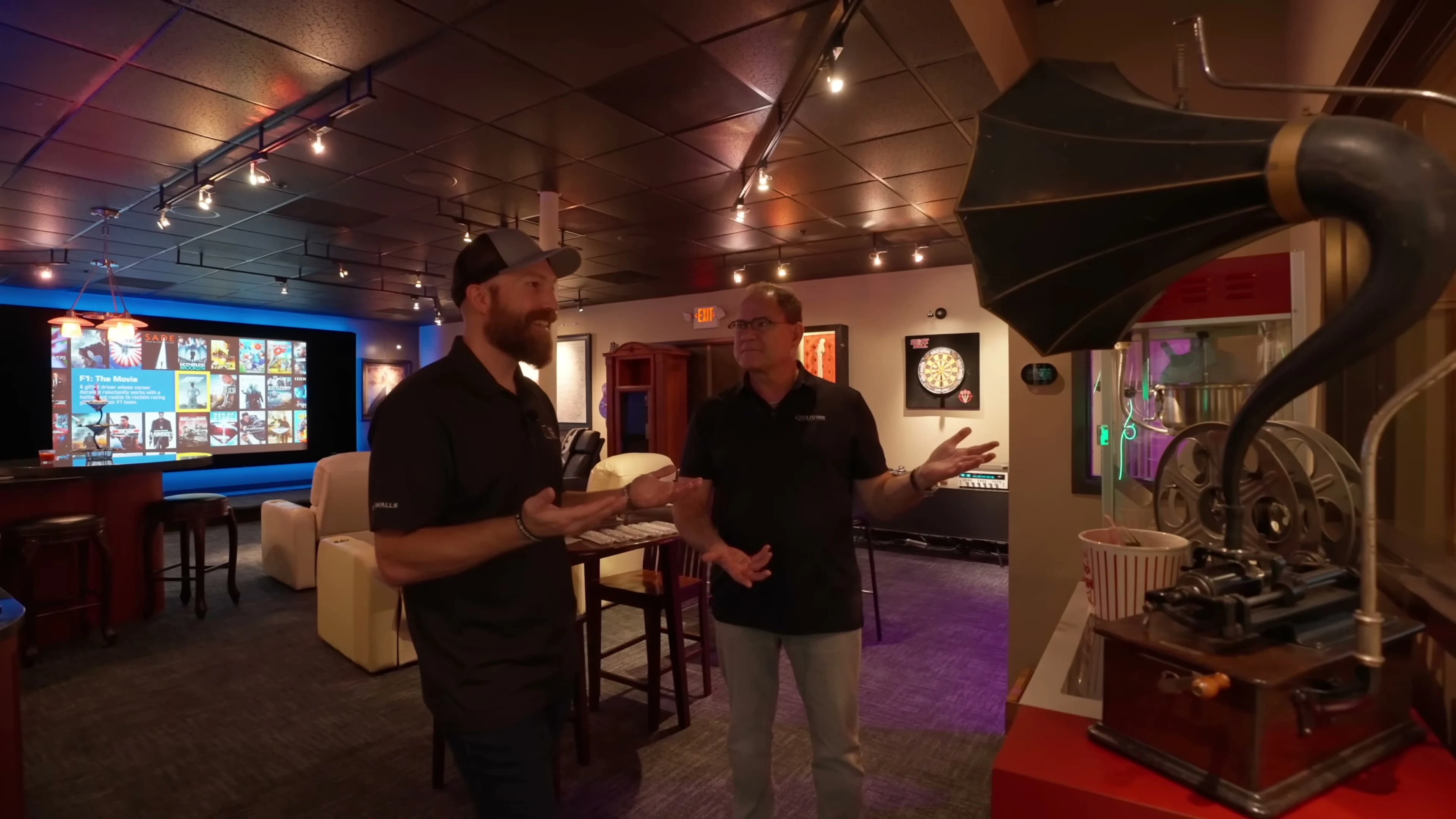 Projection masking theater demonstration at Easy Living Tampa showroom