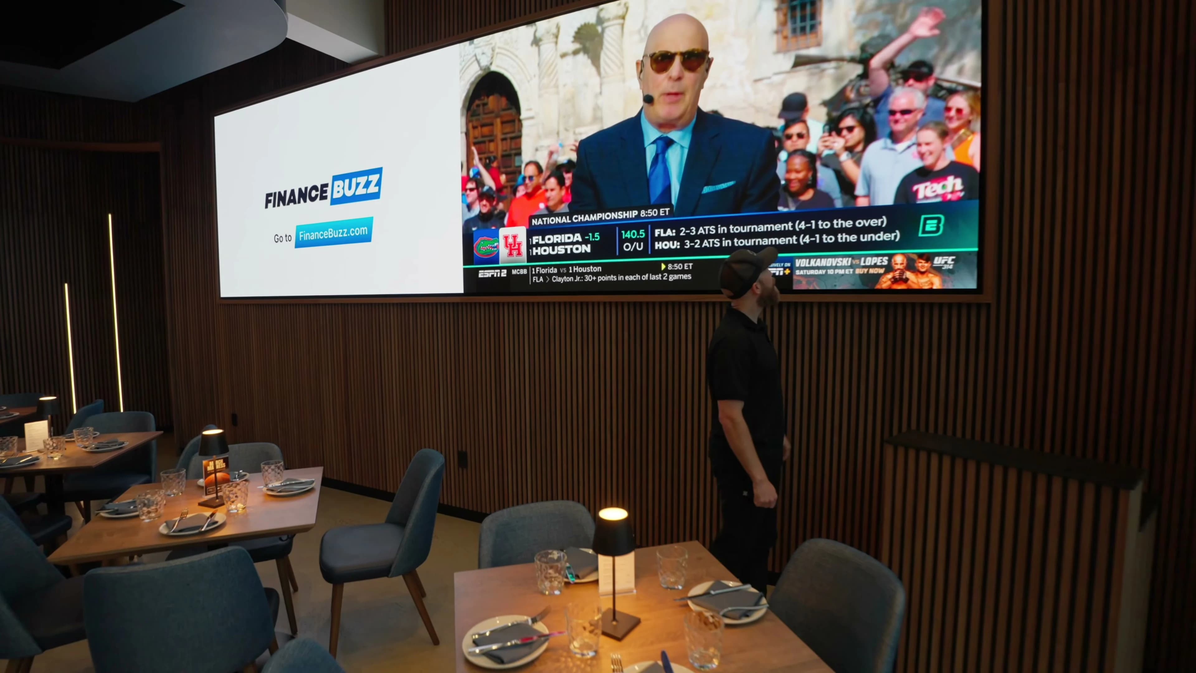 Clubhouse seating and entertainment layout