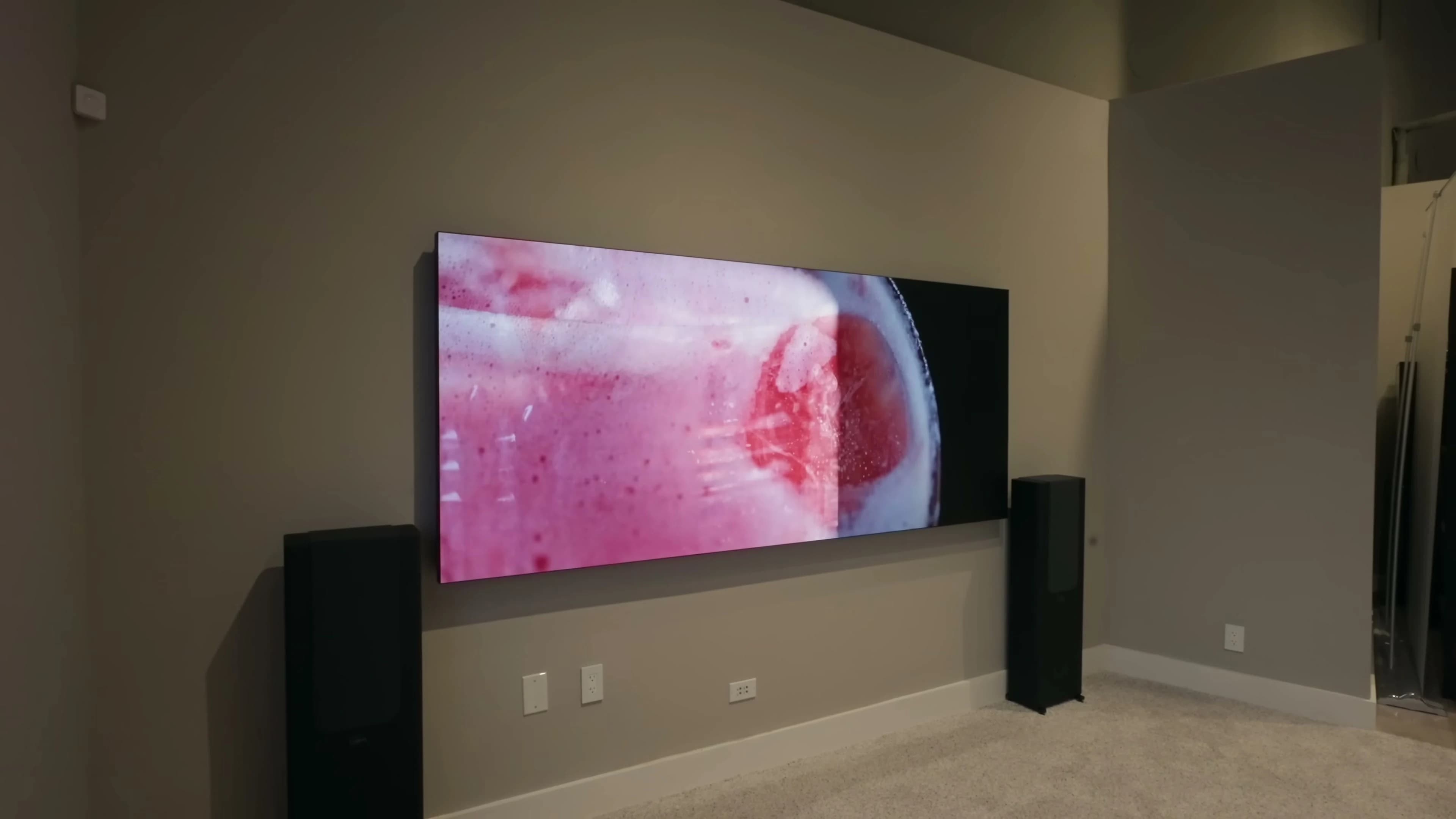 Native 2.40 cinema MicroLED with premium speakers at Just Video Walls headquarters