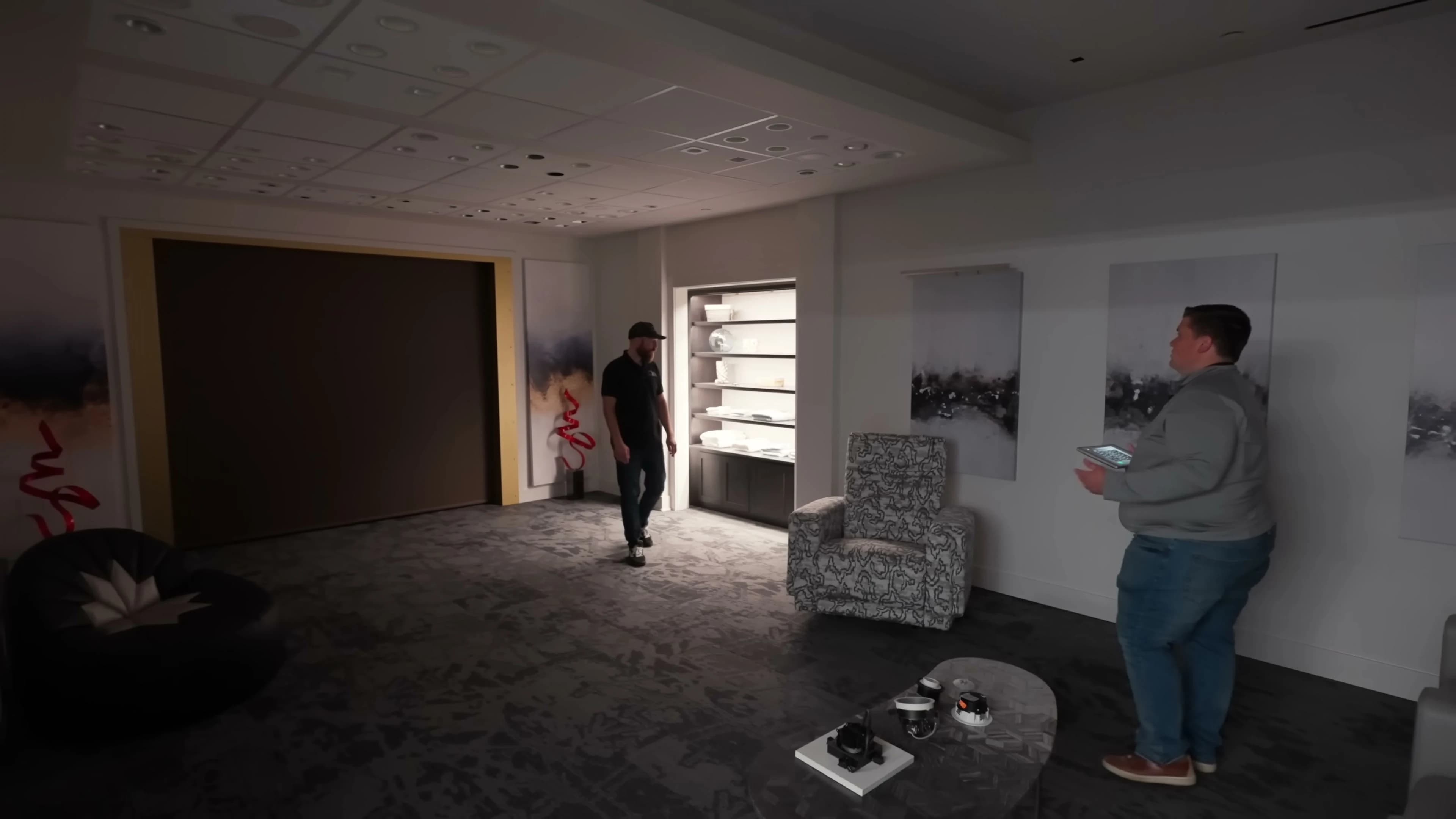 TRIPhase lighting laboratory and architectural downlight education room