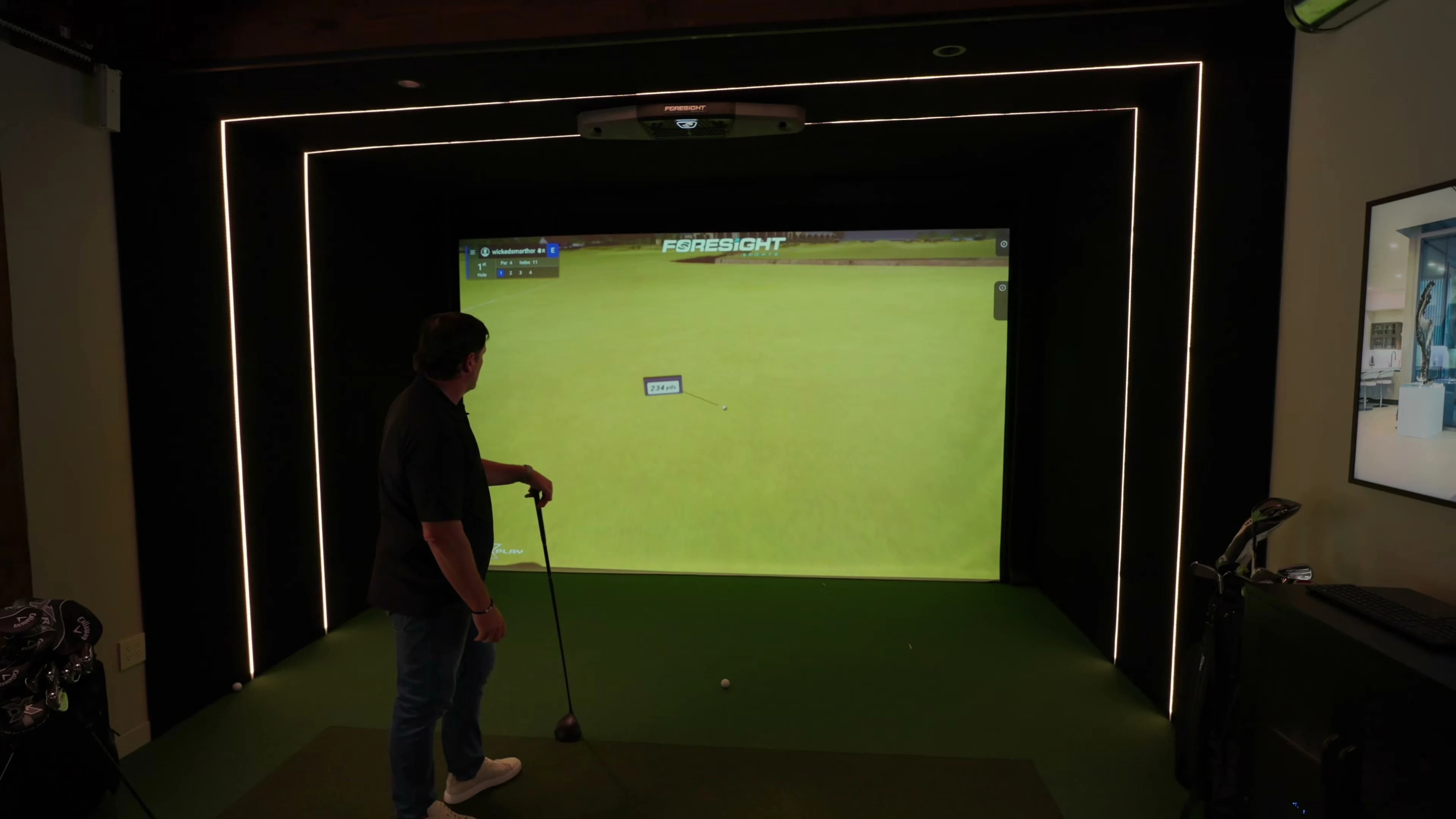 Foresight golf simulator design center at Wicked Smart Homes Sarasota