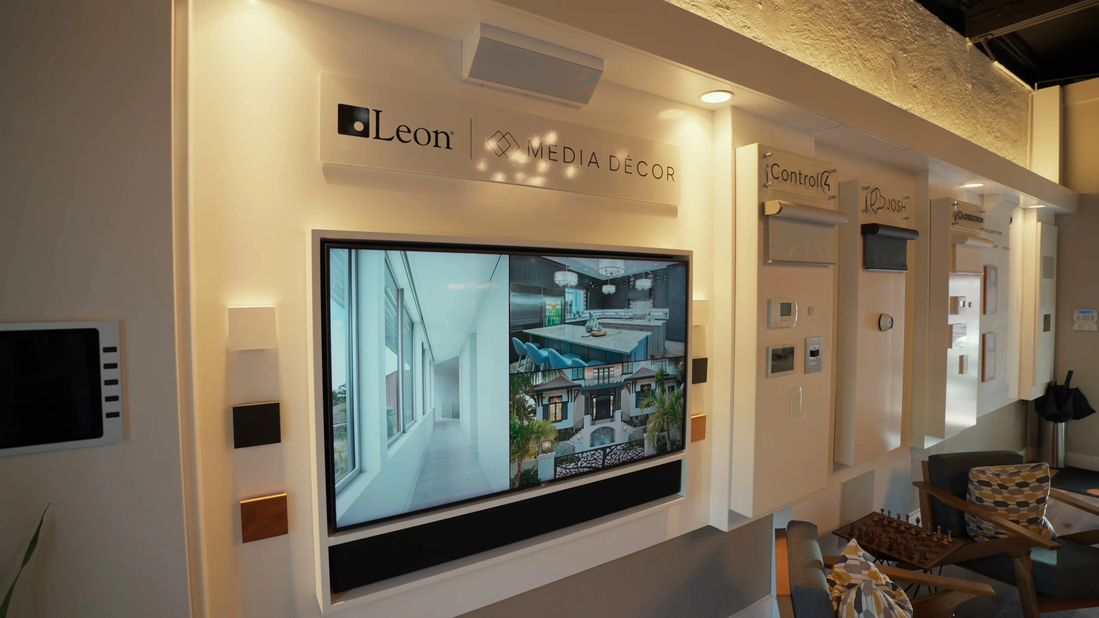 Wicked Smart Homes main showroom finishes, keypads, and speaker options