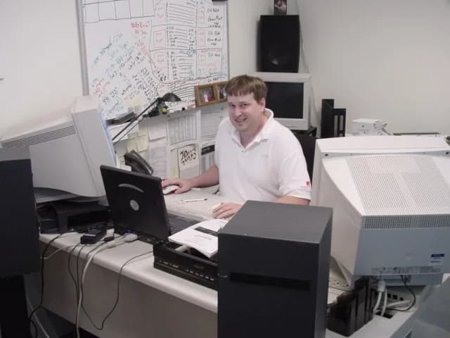 Michael Braithwaite early in his AV career