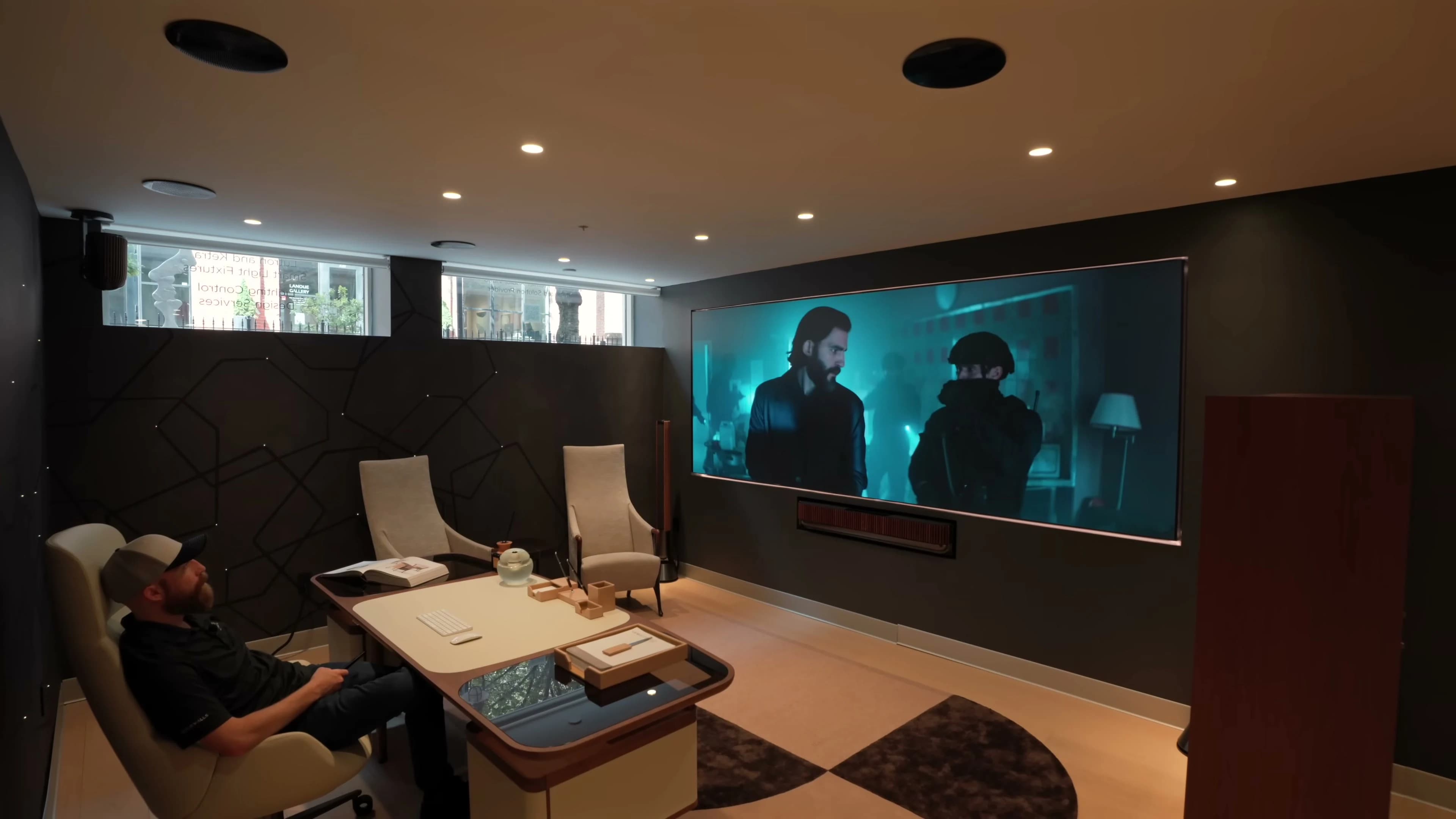 Bang & Olufsen Boston cinema and office staging with Beolab speakers and MicroLED