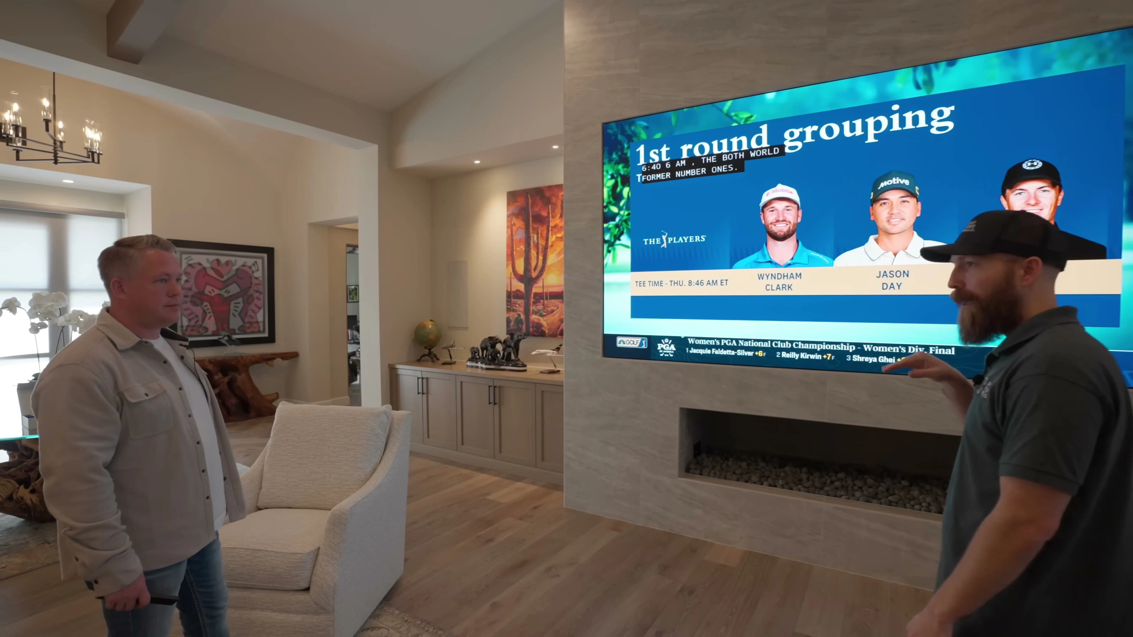 Living room architecture framing the new MicroLED wall