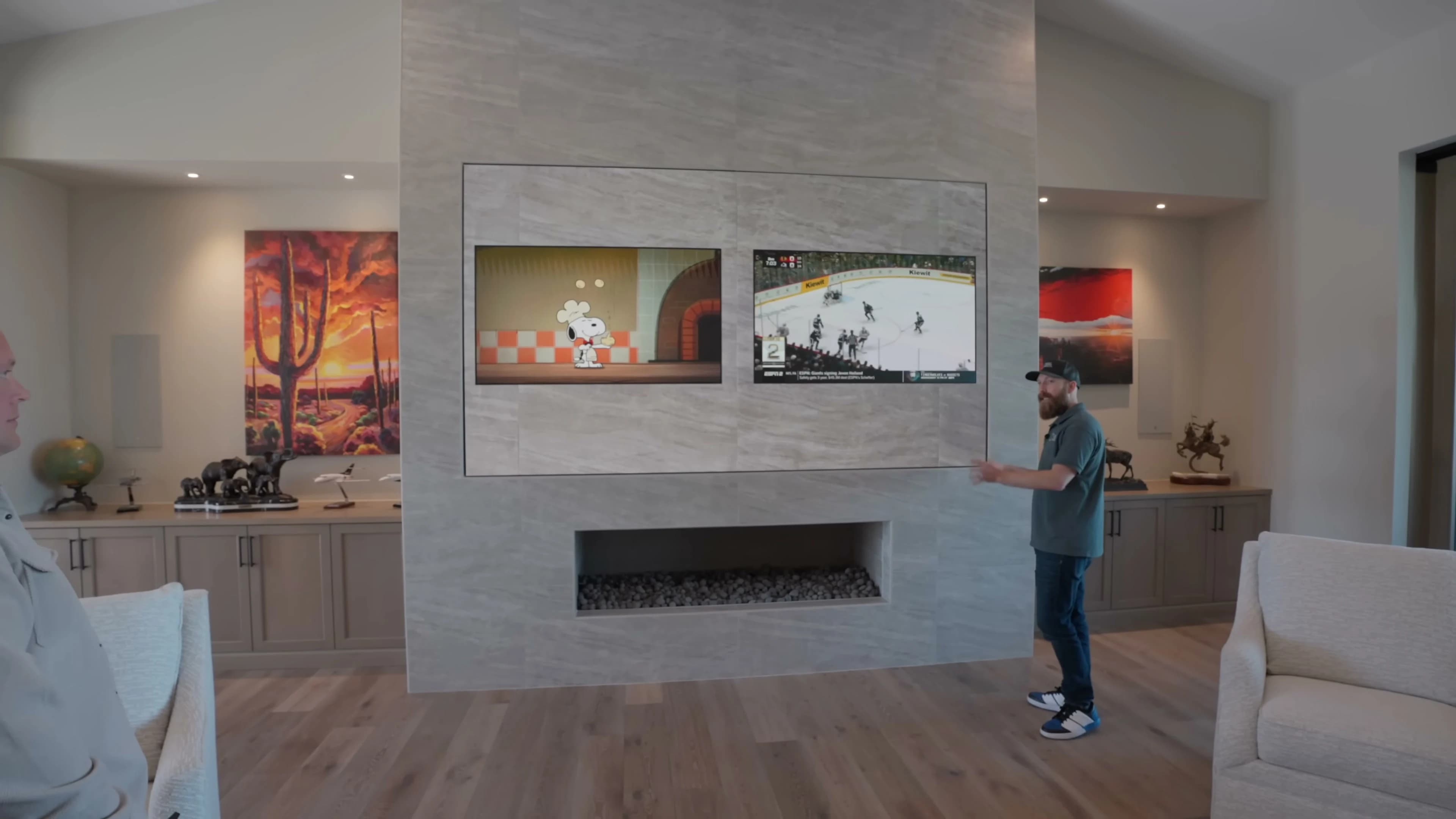 Wide living room context after the MicroLED upgrade